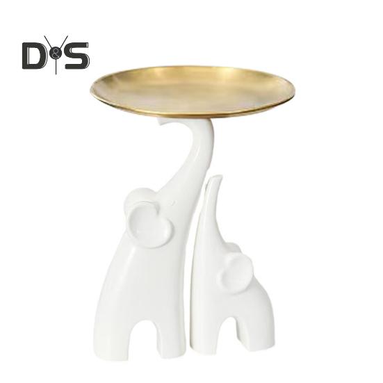 

Лоток для ключей в виде слона, настольная статуэтка слона с подносом, держатель для ключей в виде слона, подставка для ювелирных изделий для прихожей, журнального столика в гостиной 1 Set белый