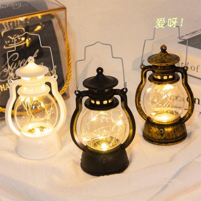 Candelabros retro, farol para mesa, lámpara de queroseno retro sin llama, candelabro de escritorio, lámpara de decoración navideña para el hogar.