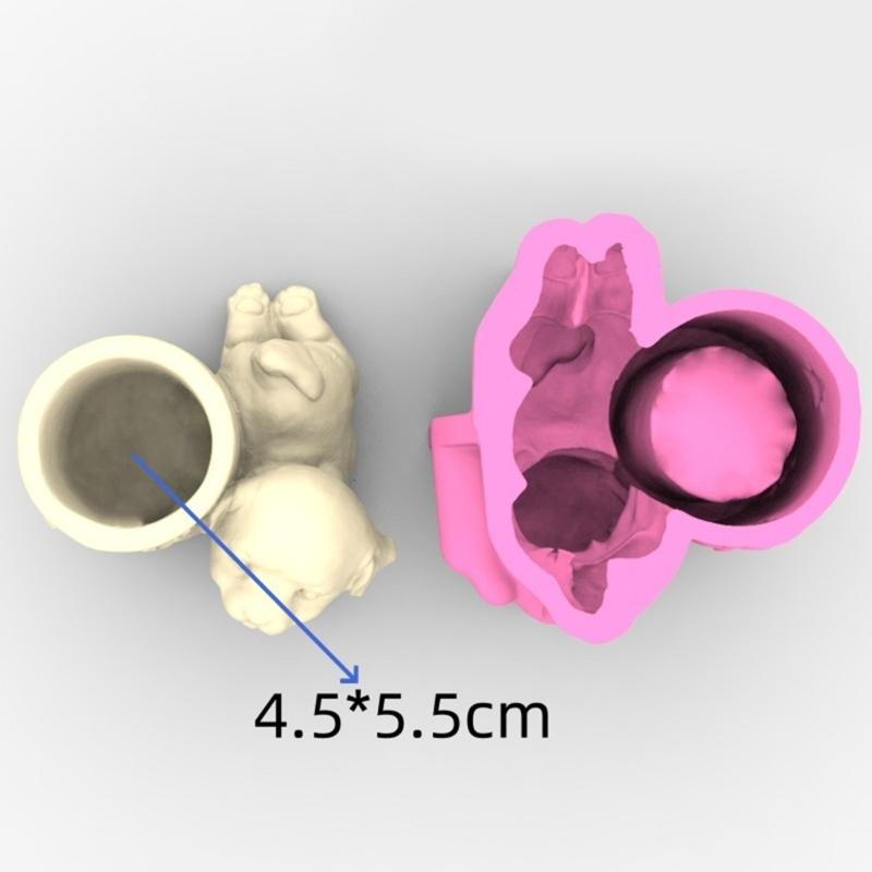 Multipurpose Dog Vase Silicone Mould Versatile Resin Cast Set for Home and Office Decoration and Jewelry Storage