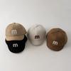 Letter M Baby Baseball Cap Infant Embroidery Peaked Hat Kids Solid Color Duck Tongue Caps 1-3year Boys Girls Short Brim Visors