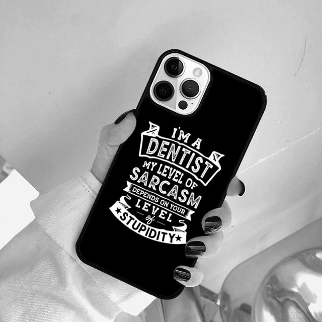 Funny Dental Dentist Quotes Phone Case Cover For iPhone 17 Air 15 Pro MAX 16 Plus 14 12 11 13 coque