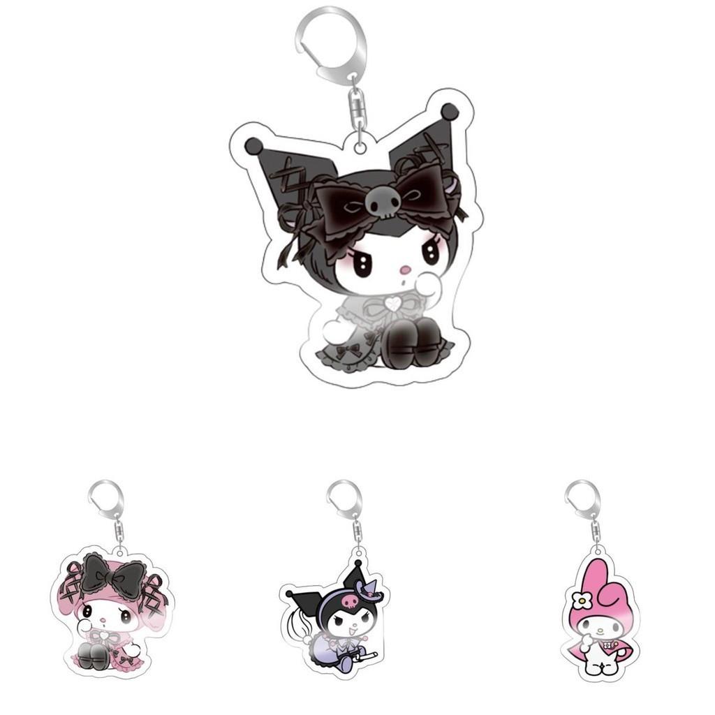 Cute Sanrio Kuromi Toy Keychain Melody Keyring Pendant For Kids Gift Anime