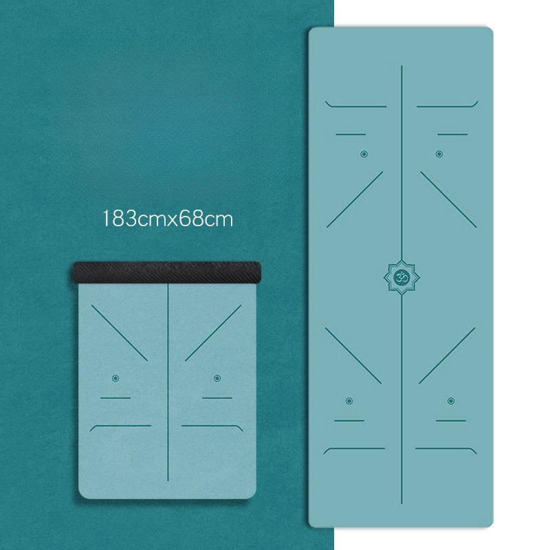1.5mm Foldable Suede Yoga Mat Natural Rubber Fitness Mat Non Slip Sweat Absorbent Portable Travel Exercise Mat For Pilates