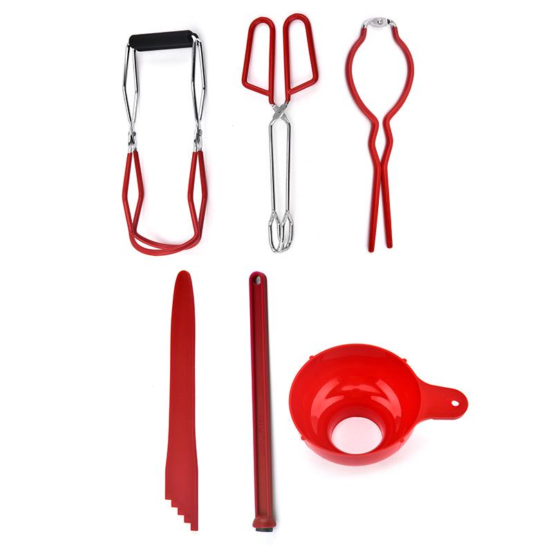 Set di Pinze da Cucina Antiscivolo e Isolanti Termici e Sollevatori per Pentole da 7 Pezzi per una Sicura Preparazione della Marmellata