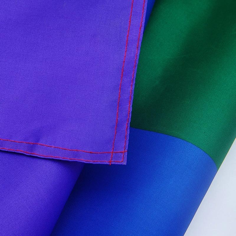 Rainbow Flag 150X90CM Banner 100D Polyester Grommets Lgbt Gay Rainbow Progress Pride Flag Decoration Peace