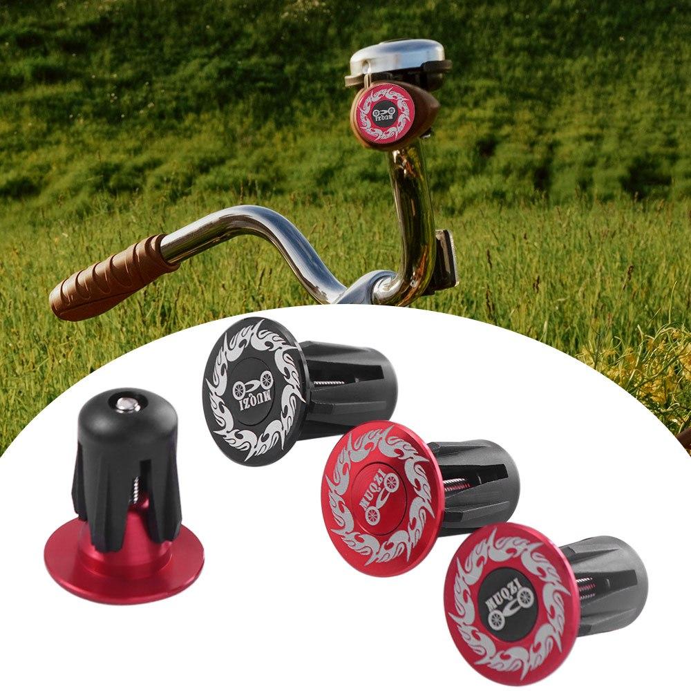 1 Pair Flame Pattern Handlebar End Caps Aluminum Zinc Zinc Alloy Handlebar Grip End Plugs  Road Bicycle