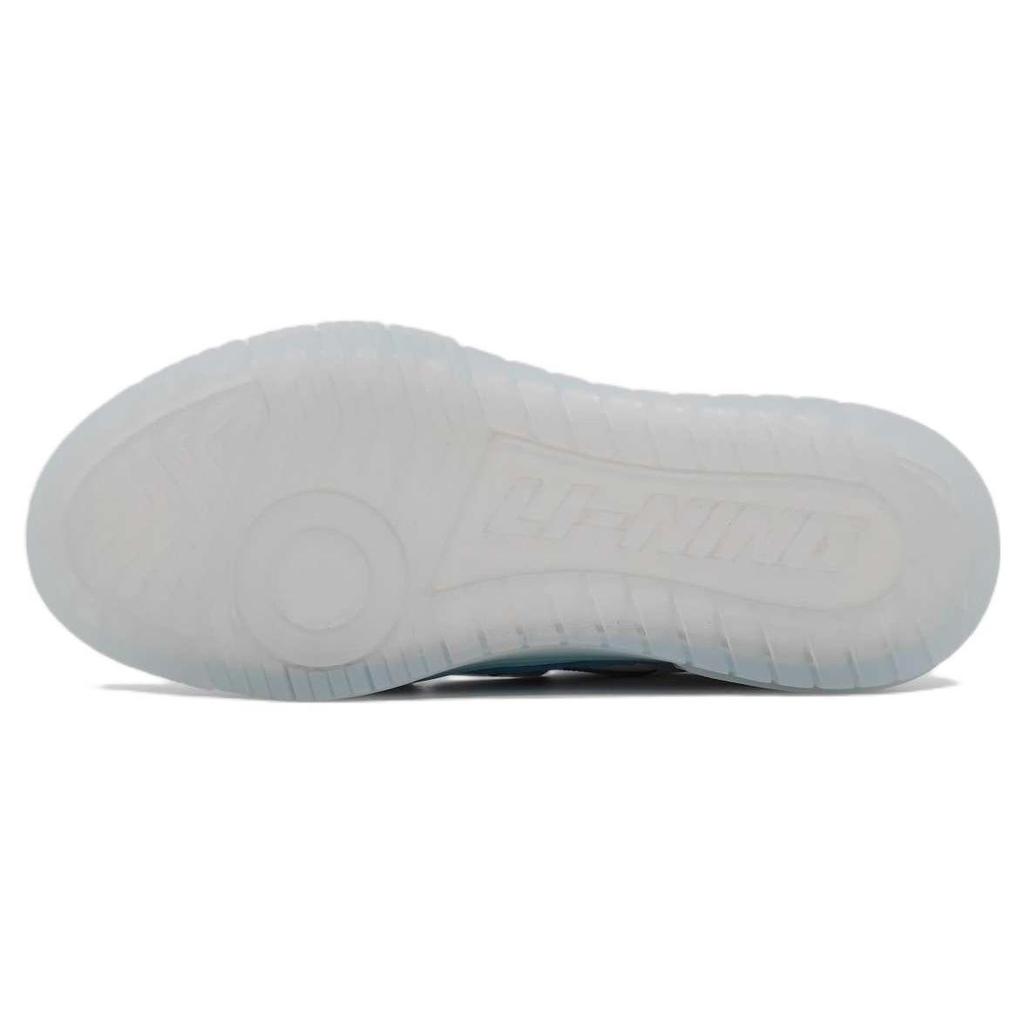 Li Ning Rookie Comfortable Daily Non-Slip Wear-Resistant Low-Top Retro Basketball Shoes Men Sneaker White Blue ABCS049-3