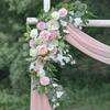 2pcs Elegant Artificial Flower Swags for Wedding Ceremony & Arch Decor - Versatile Home Accent, No Power Needed, for Spring