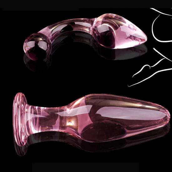 Pink Glass Anal Plug for Women Butt Plugs Penis Nightlife Anus Dildo Adult Masturbation Adult Gay Sex Toys Lover Gifts