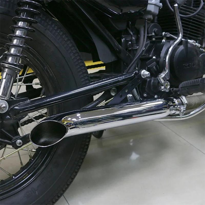 Silenziatore Universale per Scarico Moto Retro Vintage Classico Cromato Escap Moto per cg125 sr400 cb500 vt500 CM300 500 Cafe