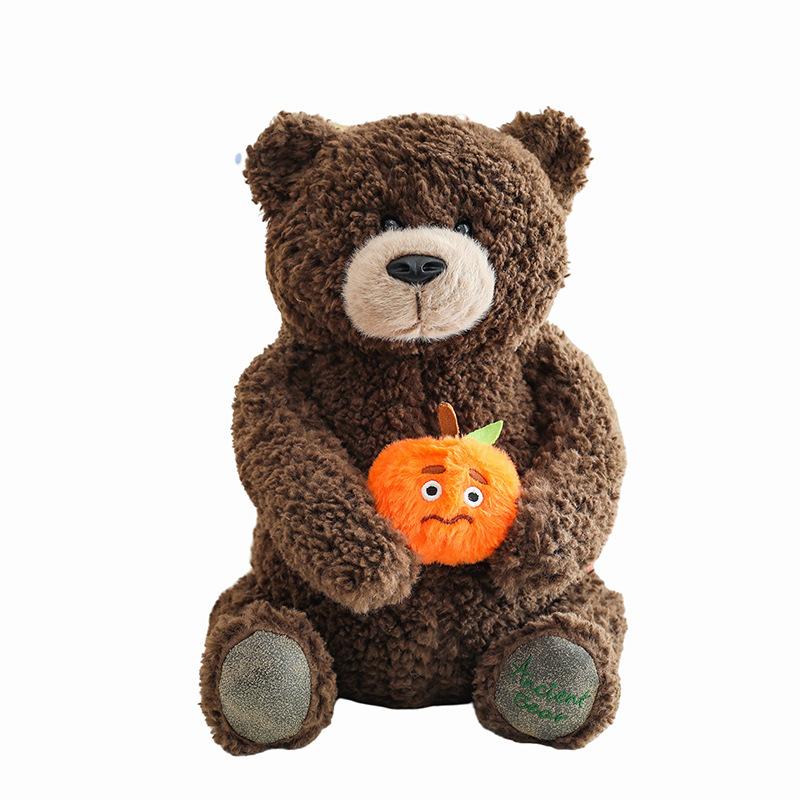 Cute Orange Bear Plush Toys for Children Sleeping Pillows To Send Friends Birthday Gifts Teddy Bear Home Decorations