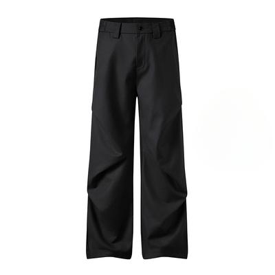 Summer Thin Pleated Micro-la Trousers Men's High Casual Loose Wide-leg Trousers