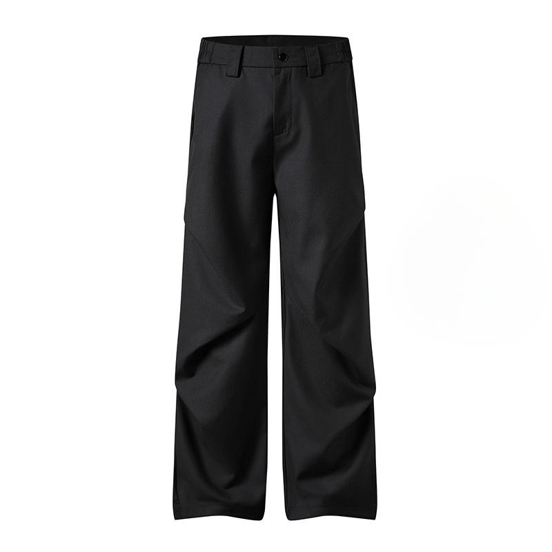 

Летние тонкие плиссированные микро-ла брюки мужские высокие повседневные свободные широкие брюки 3XL