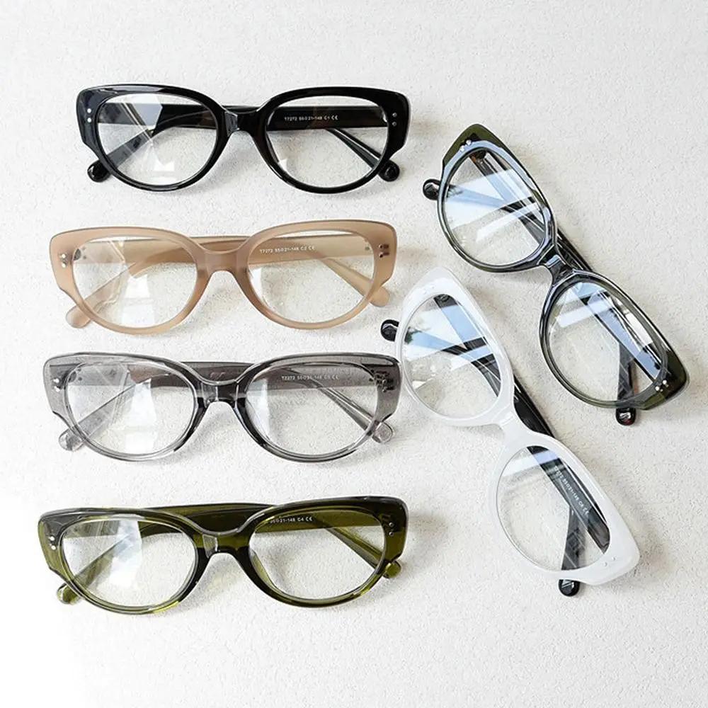 New Fashion Unisex Cat Eye Plain Glasses for Woman Man Glasses Frame for Party Eyeglasses Female Decorative Spectacles Glasses