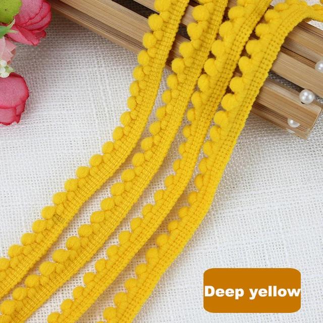 1-10Yards Mini Colorful Pearl Pompom Decoration Ball Tassel Ribbon Sewing Lace Knitted Fabric Handmade DIY Craft Accessories