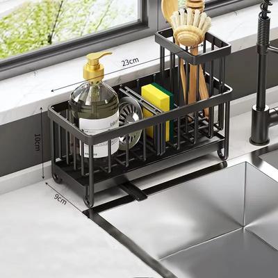 Cloth Rack Kitchen Sponge Drain Rack Sink Countertop Drain Rack Blue Multifunctional Cloth Storage Rack YLE636