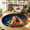 Round Rug Custom NameBillie Eilish Pattern Non Slip Carpet Home Floor Decor