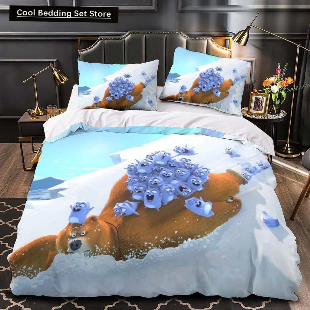 3D Printed Anime Grizzy and the Lemmings Bedding Set Single Twin Full Queen King Size Bed Set Adult Kid Bedroom Duvet Cover Sets