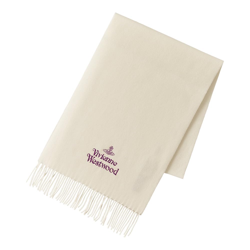 VIVIENNE WESTWOOD 30 X 2024 for Men and Scarf, 180cm, Model, 100% Wool, Women, 24-81030007-W00Q7 (White)