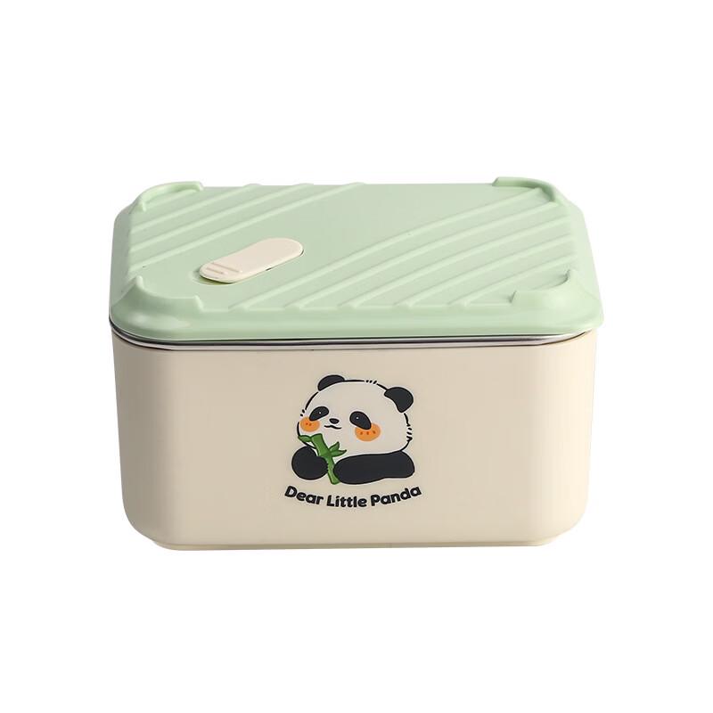Panda Square Microwaveable Lunch Box Set