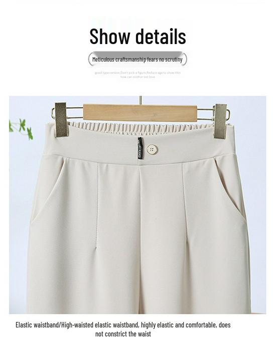 Spring & Autumn High-Waisted Straight-Leg Pants for Middle-aged Women - 2026 New Style Casual Wear