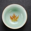 Celadon Ceramic Tea Tasting Set with Koi Fish Design and Custom Logo
