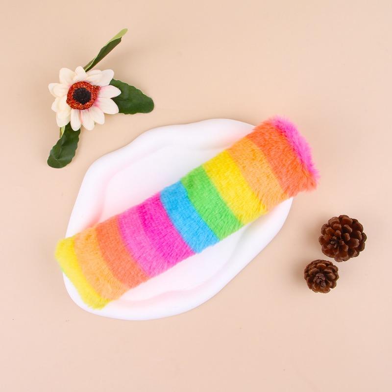 

Striped Long Plush Strip Pillow Cat Pillow Companion Cat Toy Pet Supplies 1PCS разноцветный