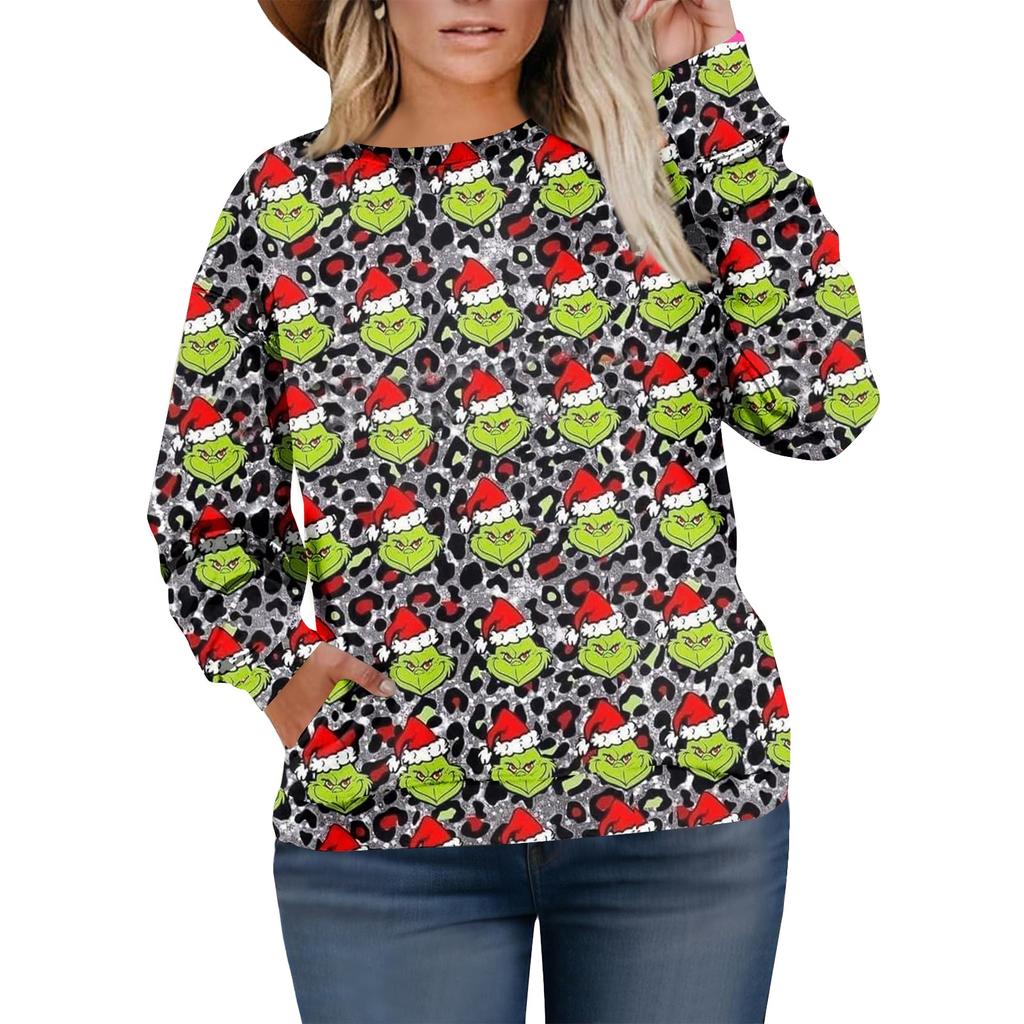 Christmas Sweatshirts For Women Sweater Cute Shirt Fall Pullover Top