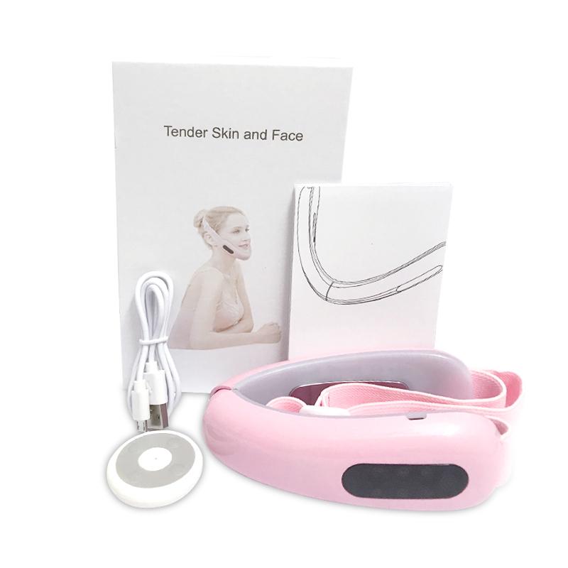 Masaj de lifting facial EMS Terapia cu LED-uri fotonice Vibrații pentru slăbire facială Barbie dublă Eliminați linia maxilarului Lifting facial Obraz în formă de V