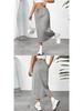 European-American Casual Elastic Waist Slit Skirt