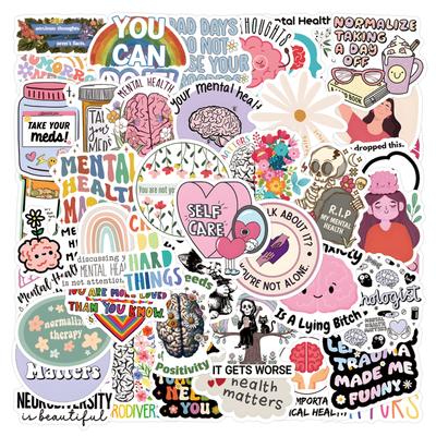55 Graffiti-Sticker zur psychischen Gesundheit Roller Laptop DIY-Sticker