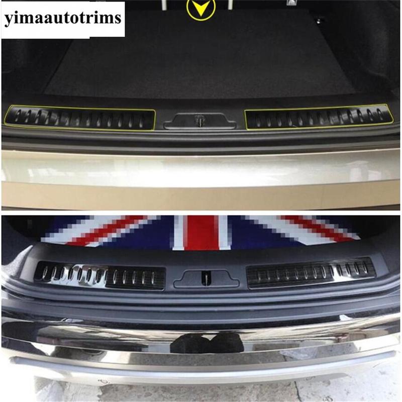 Rear Trunk Door Sill Plate Guard Pad Skid Trim For Land Rover Range Rover Velar 2018 - Stainless Steel Interior Accessories