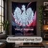 Wall Tapestry Poland Football Print Custom Name Text Wall Hanging Home Decor