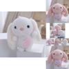 Charming Pink Plush Bunny Keychain Miniature Cuddly Doll Perfect For Children's Presents