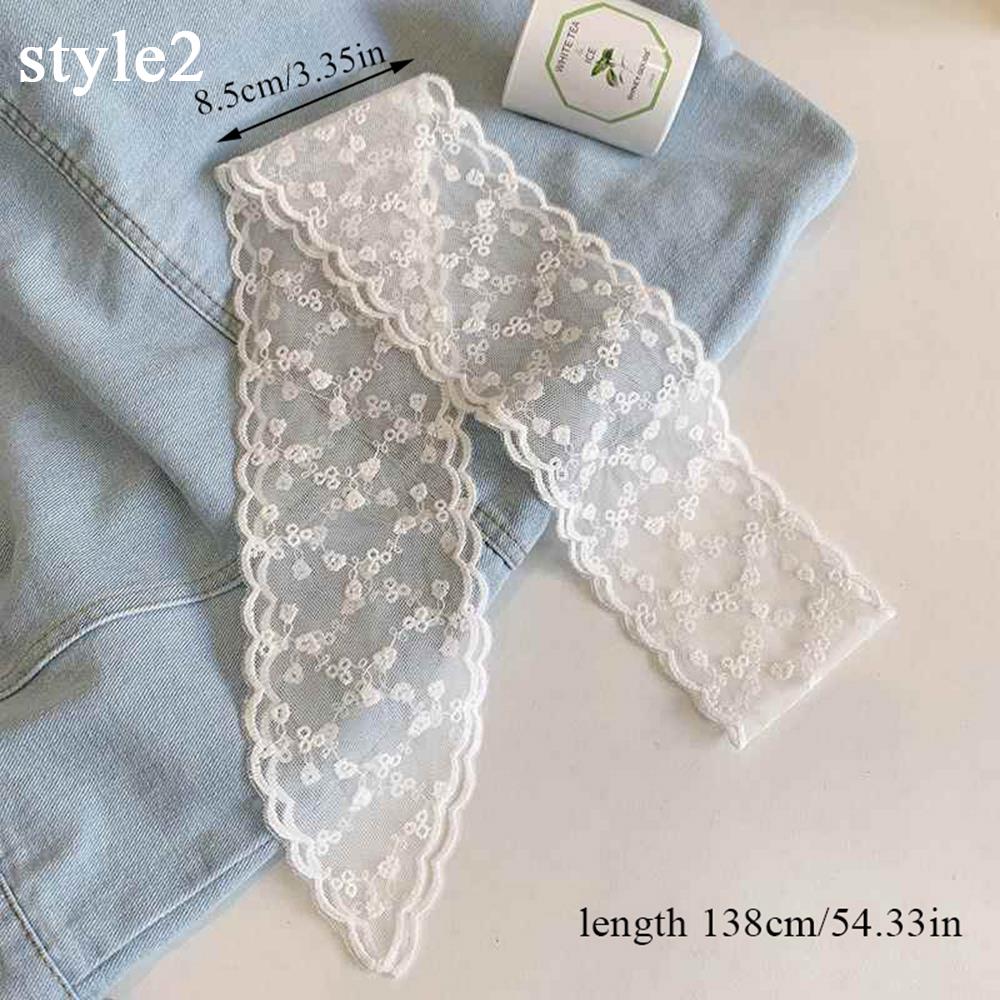 Girl's Ribbon Lace Bow Hair Rope Ballet Style Sweet Ponytail Holder Hair Scrunchies Lace Hair Scarf Wraps Fashion Lace Necklace