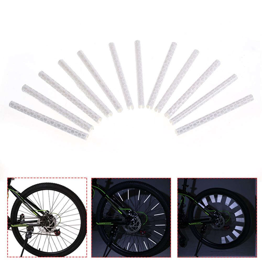 84PCS 360° Visibility Bicycle Wheel Reflector 75mm Reflective Spoke Skins  Night Riding