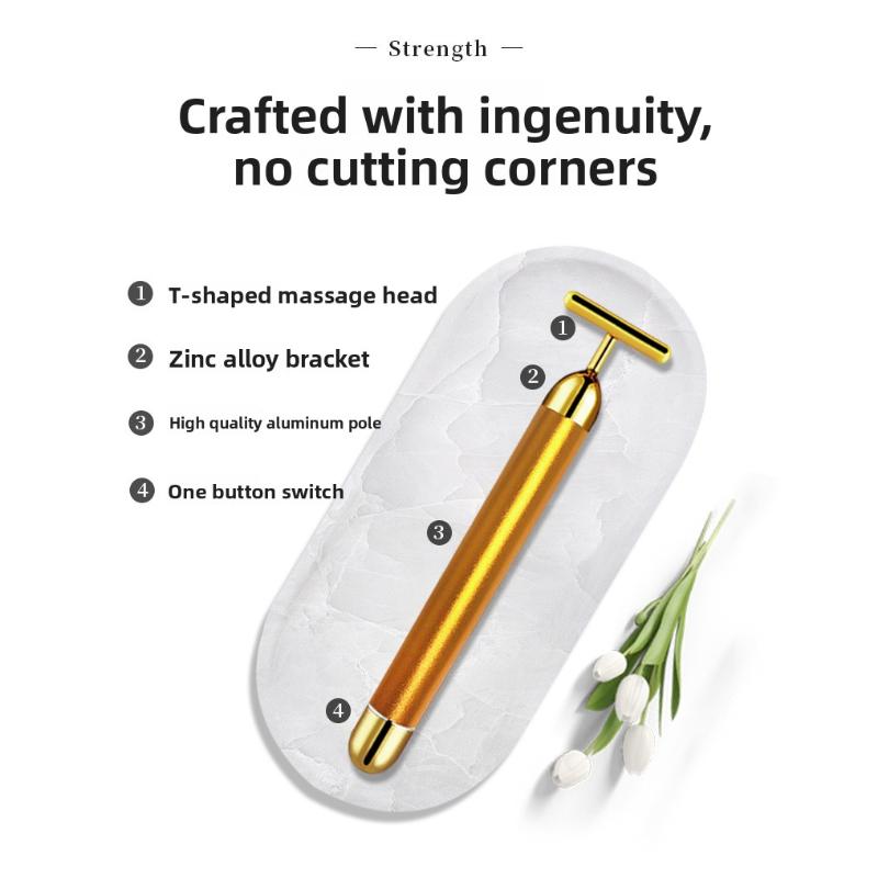 207-24K  Facial Beauty Massager, V-Face Shaping Vibrating Slimming Tool