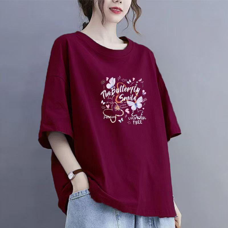 2025 Summer New Short-sleeved Women's Cotton Casual Breathable T-shirt