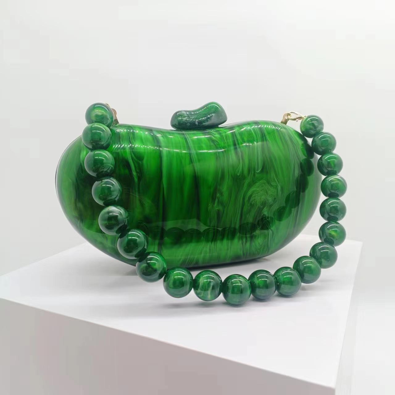 Ladies Autumn And Winter Beans Acrylic Dinner Bag Shoulder Bag Clutch Bag Fashionable And Novel
