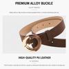 Alloy Metal Buckle Fashion Waist Belt PU Leather Faux Leather Belt Simple Dress Belt  For Women