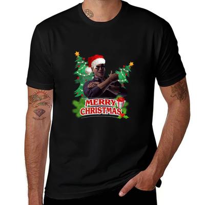 Merry Christmas Johnny Cage Mortal Kombat T-Shirt Sports Fans Oversized Graphic Tee Luxury Man Fruit of the Loom Mens T Shirts