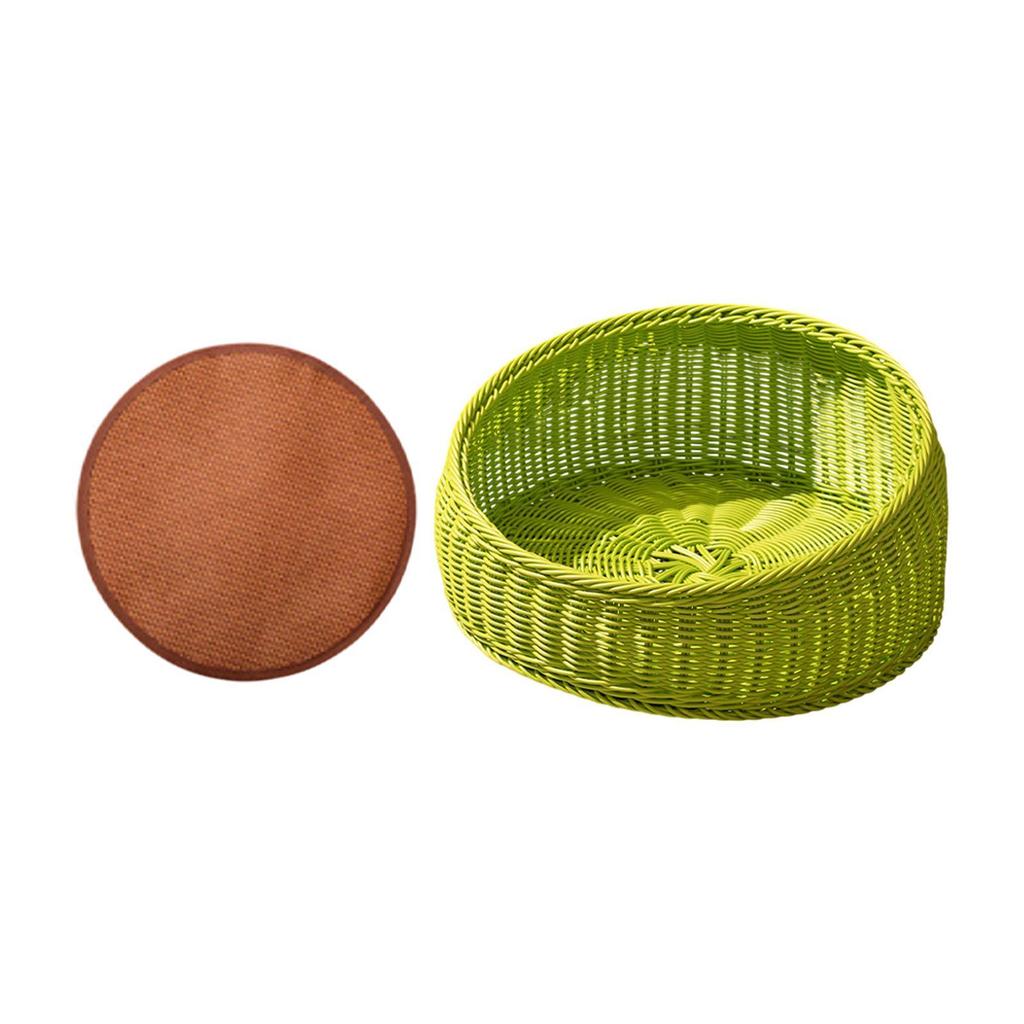 Polootevřené kočičí hnízdo Odolné proti opotřebení Všechna čtyři roční období Pletený kočičí košík na spaní