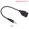 3 5 Mm Male Audio Adapter USB Flash Drive Reader Cable AUX Plug Extension Cable (Black 20 Cm) Car Interior Accessories