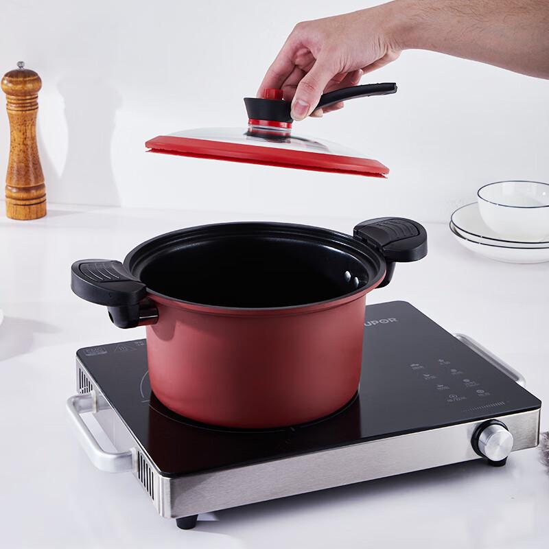 Yibodesi 23cm Red Iron Micro Pressure Cooker