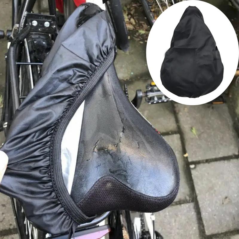 Bicycle Seat Waterproof Cover UV-protective Sunshade Cover Outdoor Sports Cycling Bicycle Saddle Rain Cover Elastic Dust Guard