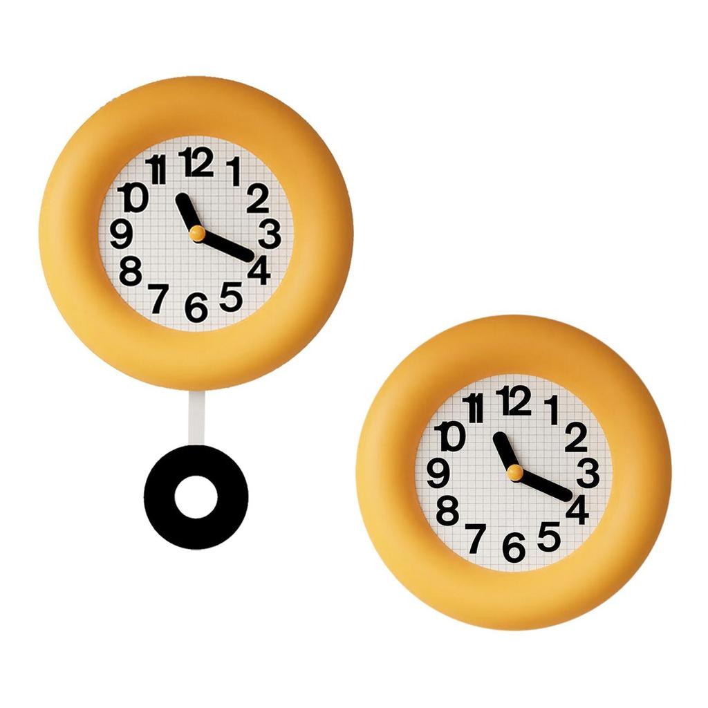 Wall Clock Silent Hanging Clock Office Home Decor Modern Silent Round Wood Clock for Dorm Kitchen Shop Classroom Hotel