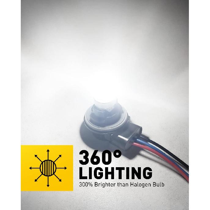 AUXITO 3157 Светодиодная лампа Белый Свет для Заднего хода 3200Лм Супер Яркий, 3056 3156 4057 4157 Свет для Заднего фонаря, Фонаря заднего хода, Дневных ходовых огней, Габаритного огня, Упаковка 2 шт.