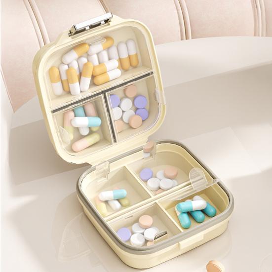 Pill Box with Sealing Ring And 7 Compartments Organizer Moisture Protection