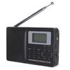 Portable Radio Full Band Radio Mini Receiver Powered by 2 AA Batteries with Digital Clock Earphone for Elderly and Home Use CS‑106 FM/AM/SW/MW/LW/TV