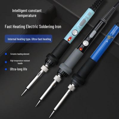 European Standard 60W Electric Soldering Iron, 110V/220V, Adjustable Temperature for Household Repair Welding.